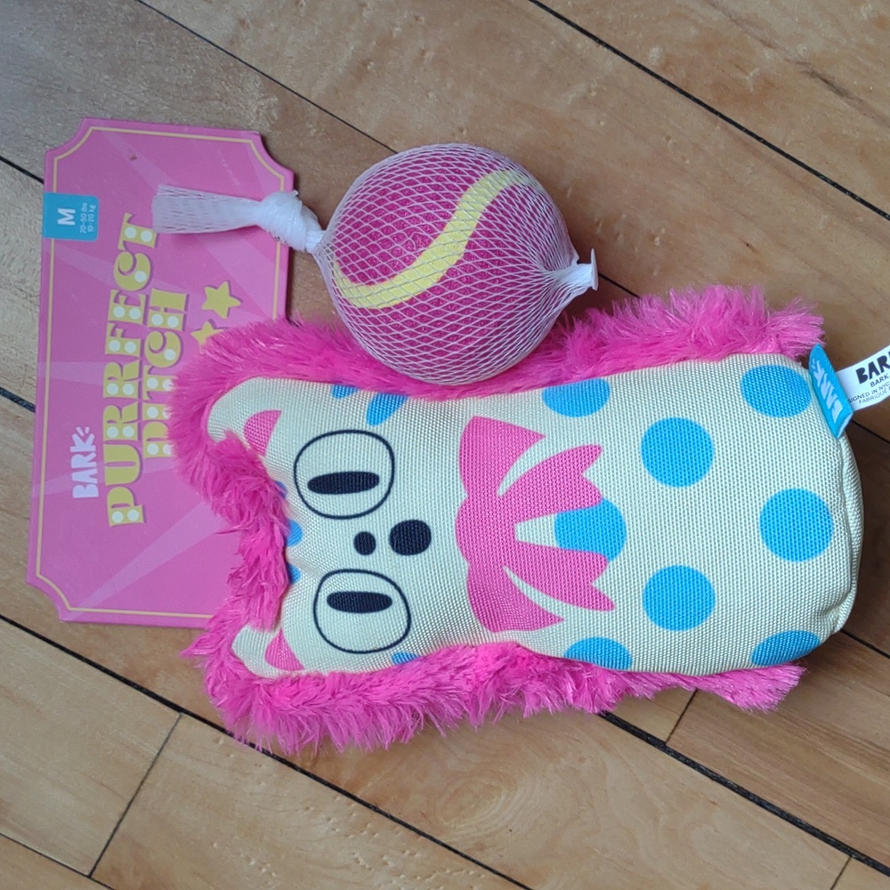 NWT Bark Purrfect Pitch Carnival Dog Toy for Medium Dogs
